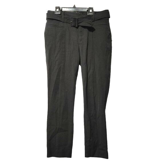 Anthropologie The Essential Slim Trouser Pants High Rise Cropped Black Womens 8 - Picture 3 of 9